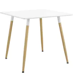 ITAHOME - MESA COMEDOR CUADRADA MELAMINA EAMES 80x80 CM BLANCA