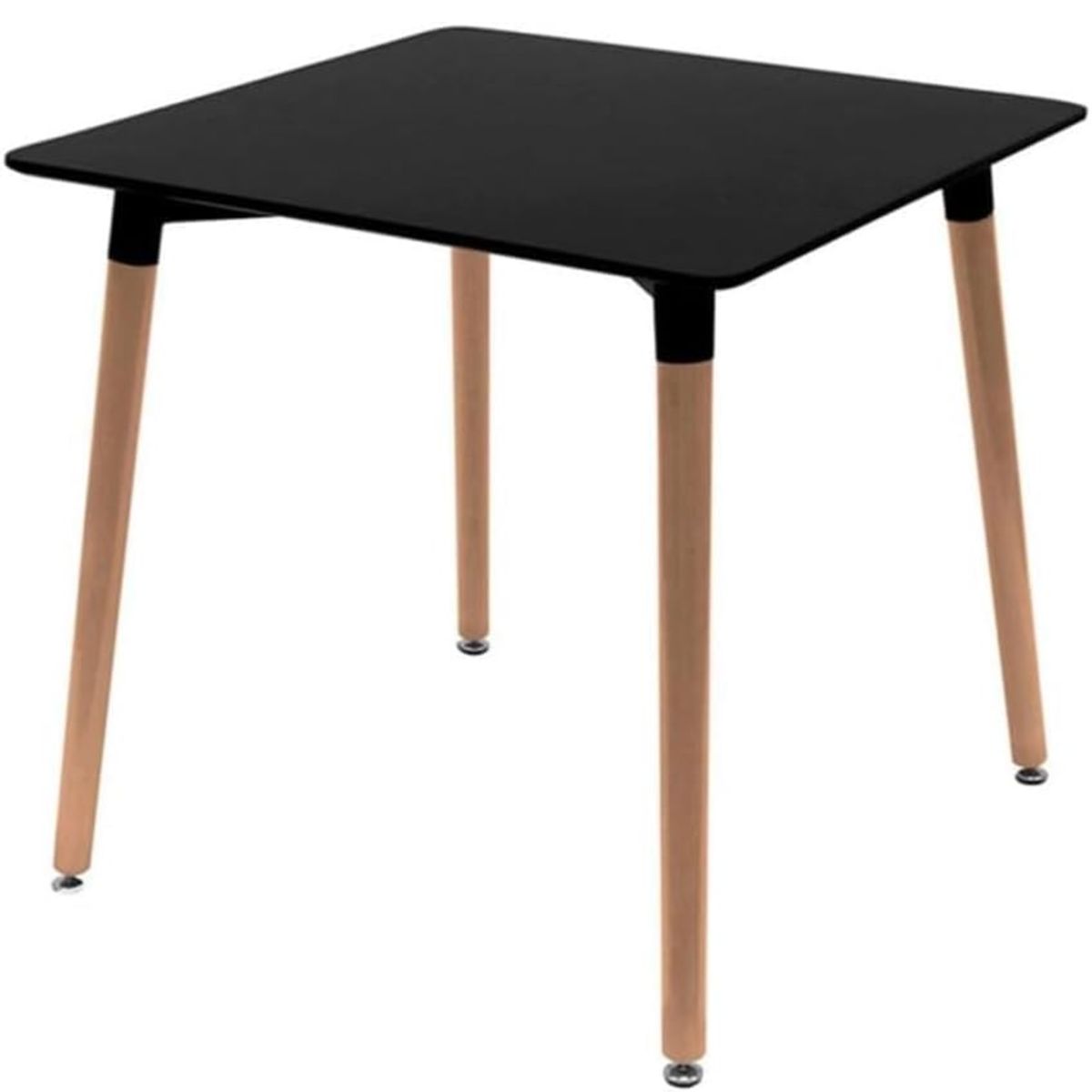 ITAHOME - MESA COMEDOR CUADRADA MELAMINA EAMES 80x80 CM NEGRA
