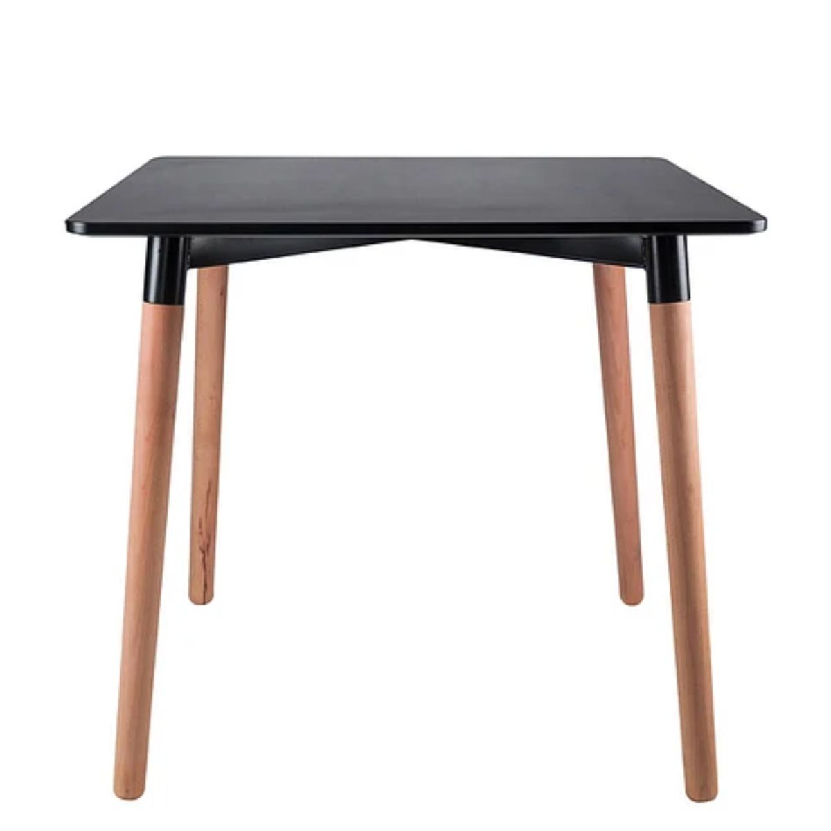 ITAHOME - MESA COMEDOR CUADRADA MELAMINA EAMES 80x80 CM NEGRA