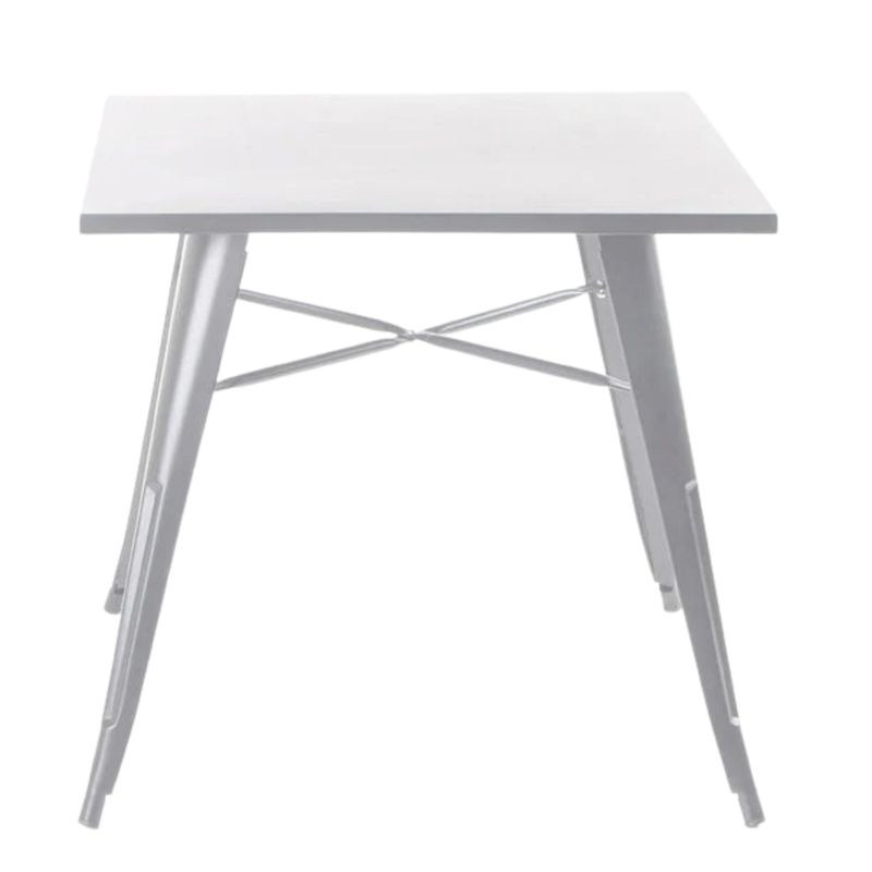 ITAHOME - MESA COMEDOR CUADRADA METAL TOLIX 80x80 CM BLANCA