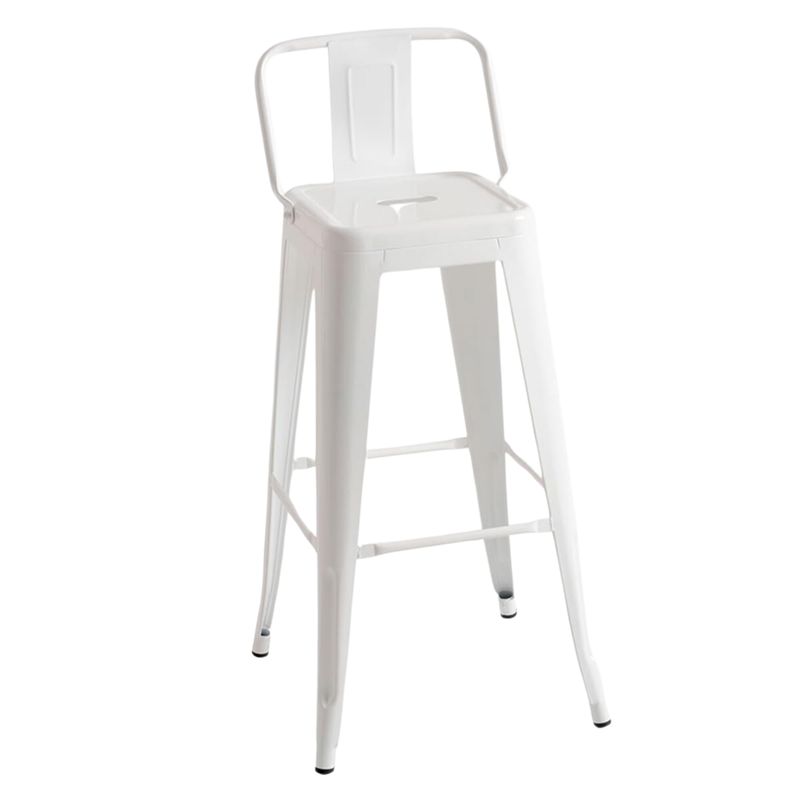 ITAHOME - PISO DE BAR METAL TOLIX BLANCO CRESPALDO
