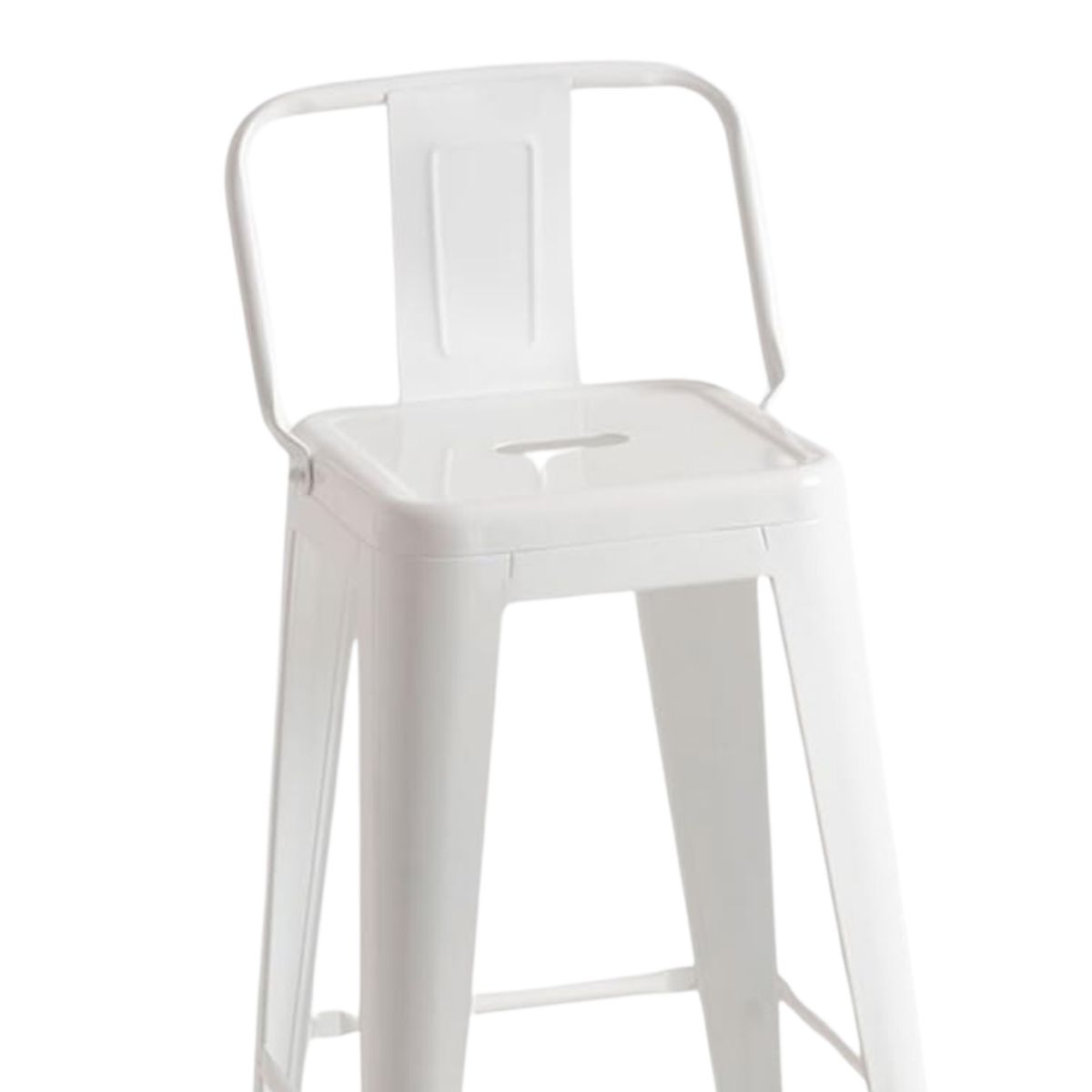 ITAHOME - PISO DE BAR METAL TOLIX BLANCO CRESPALDO