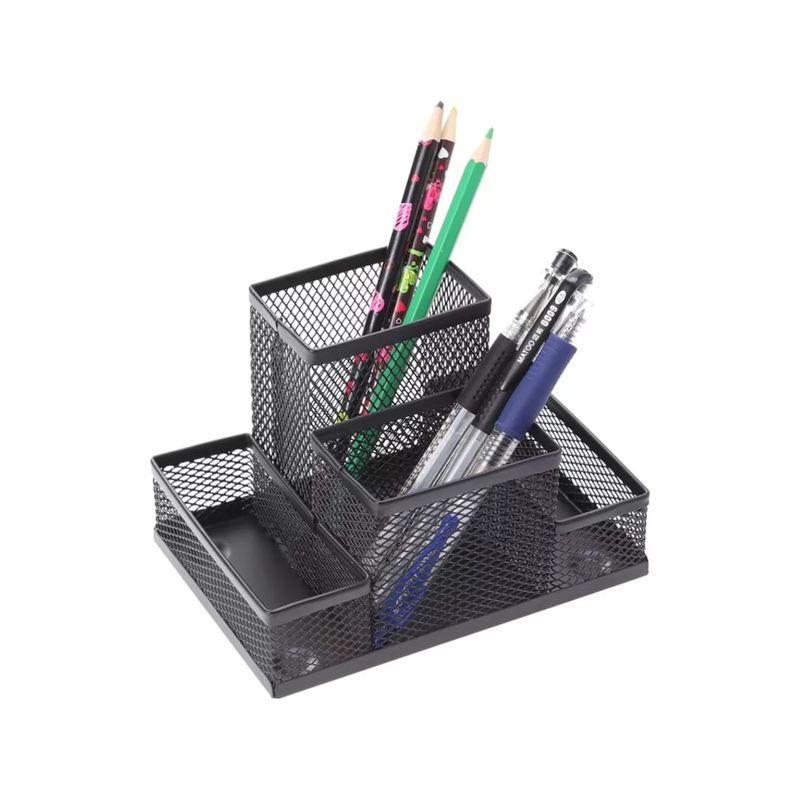 IMPORTCLICK - Organizador Canasto Lápices Metal Escritorio 10.5x15x11 CM IMPORTCLICK