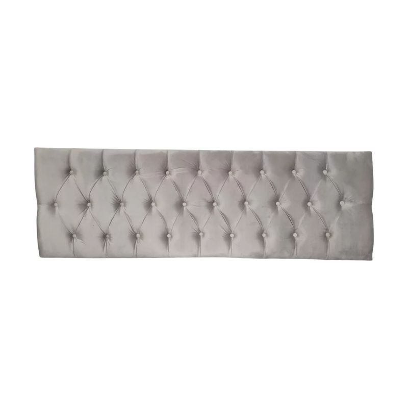 IMPORTCLICK - Respaldo Elegante Super King Capitone 200x60 CM Gris Claro Lino IMPORTCLICK
