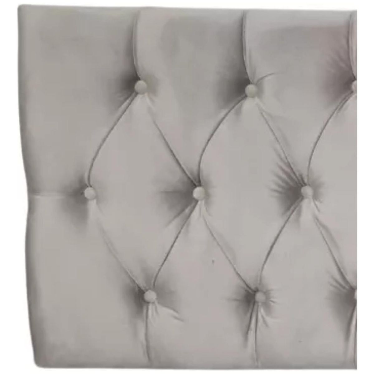 IMPORTCLICK - Respaldo Elegante Super King Capitone 200x60 CM Gris Claro Lino IMPORTCLICK