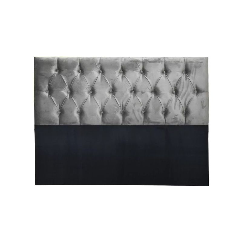 IMPORTCLICK - Respaldo Super King Piso Capitone Premiun 200x140 CM Gris Claro Lino IMPORTCLICK