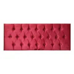 IMPORTCLICK - Respaldo Elegante 1 Plaza Capitone En V 105x60 CM Burdeo Felpa - Burdeos