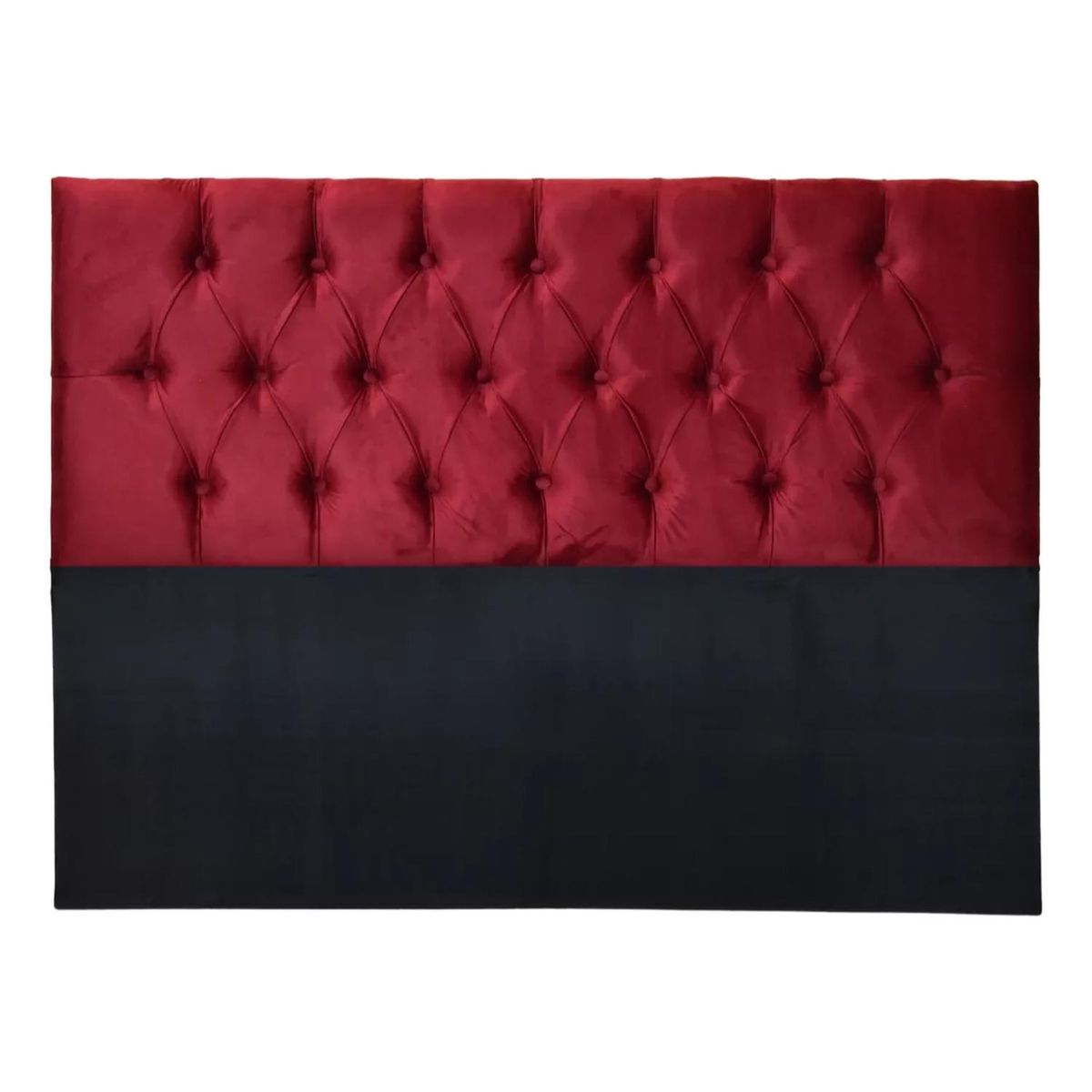 IMPORTCLICK - Respaldo 2 Plazas Piso Capitone Premium 150x140 CM Rojo Felpa IMPORTCLICK