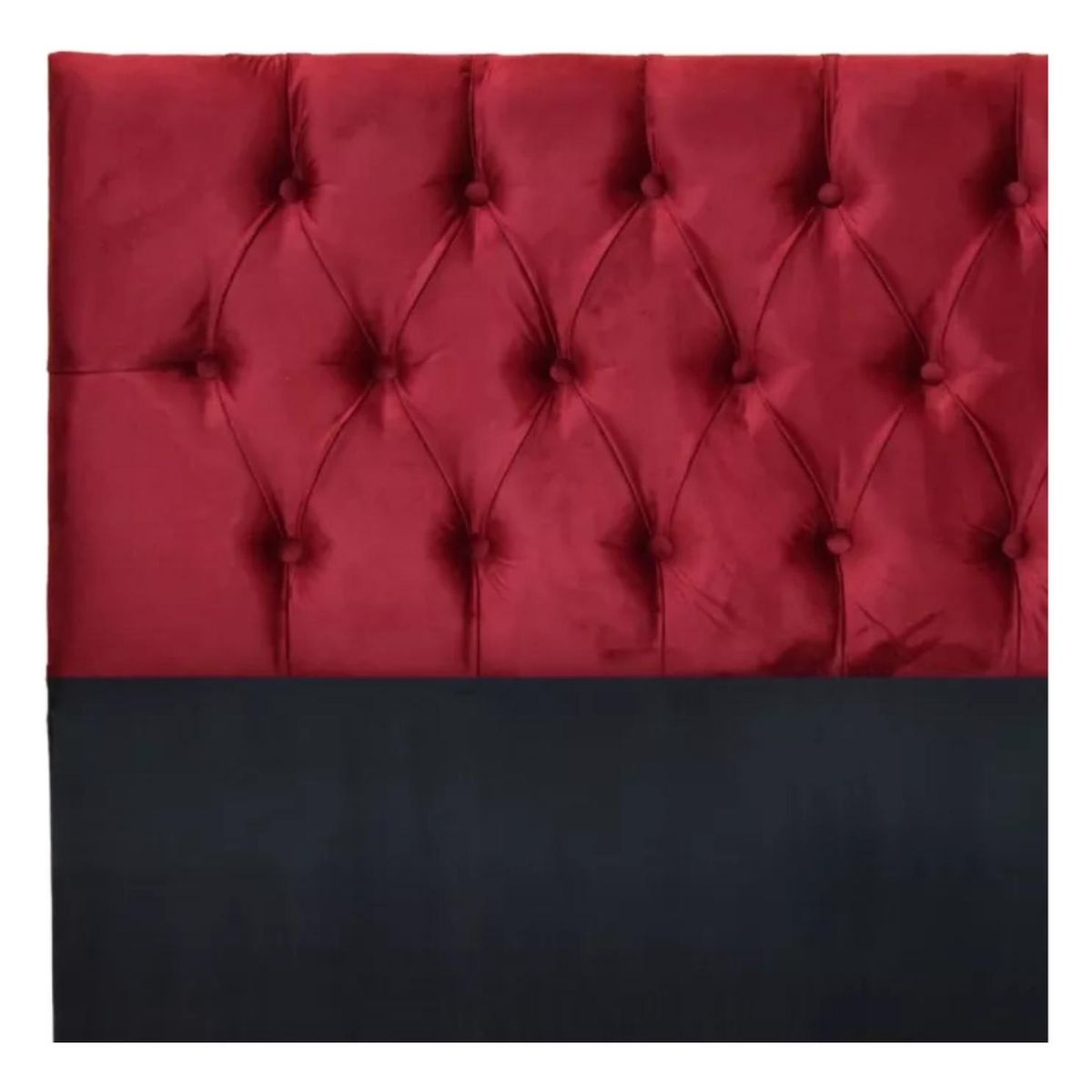 IMPORTCLICK - Respaldo 2 Plazas Piso Capitone Premium 150x140 CM Rojo Felpa IMPORTCLICK