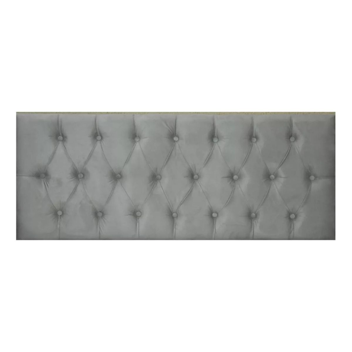 IMPORTCLICK - Respaldo Elegante 1 Plaza Capitone 105x60 CM Gris Claro Felpa - Gris Claro