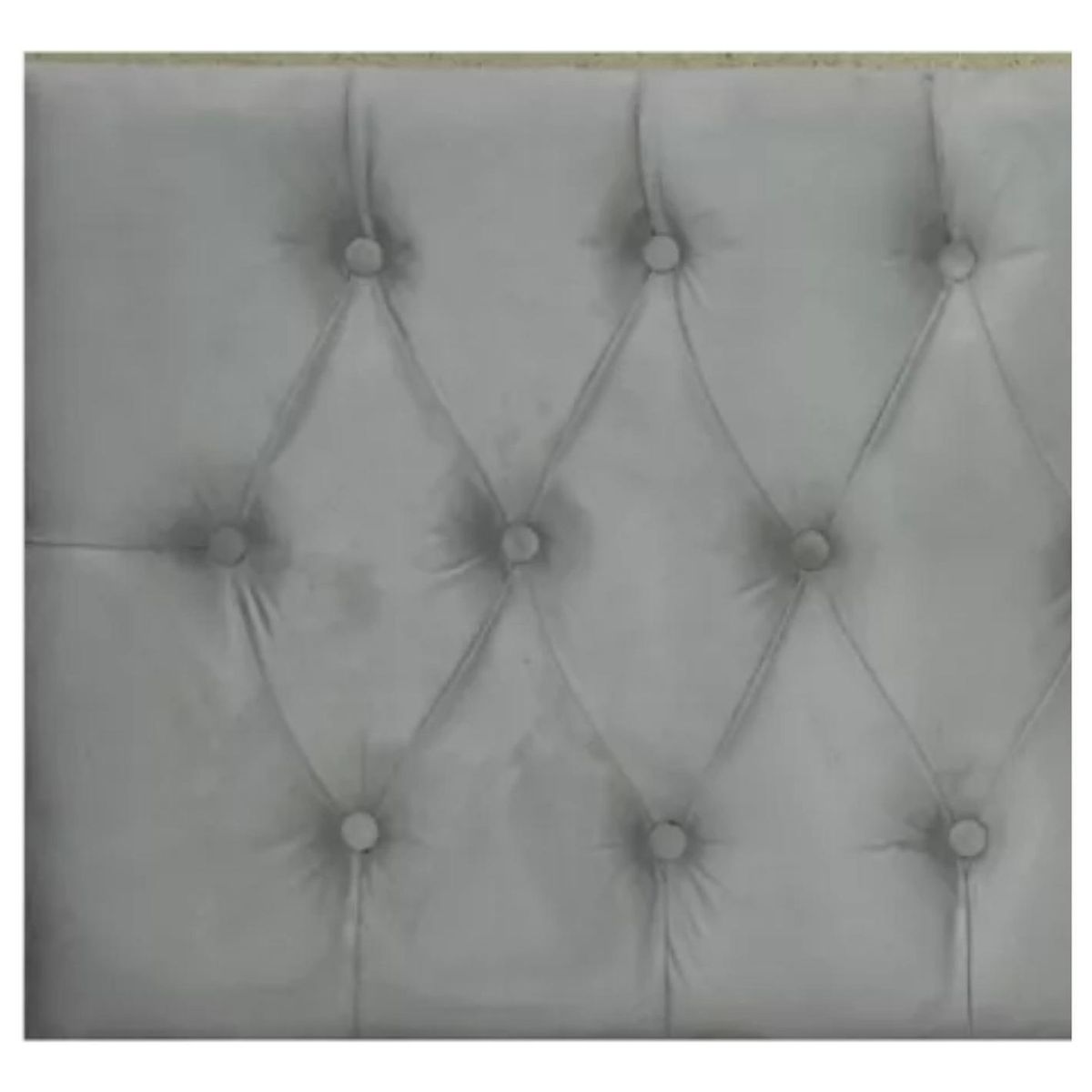 IMPORTCLICK - Respaldo Elegante 1 Plaza Capitone 105x60 CM Gris Claro Felpa - Gris Claro