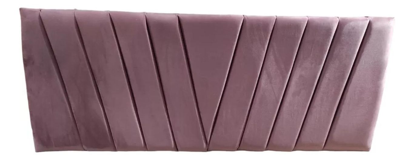 Respaldo Moderno Lineal En V 2 Plazas 150x60 CM Palo Rosa Felpa