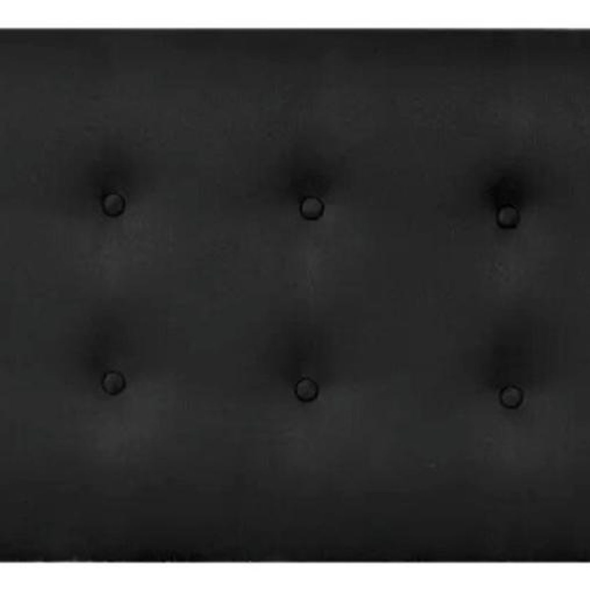 IMPORTCLICK - Respaldo Elegante 1 Plaza Capitone 105x60 CM Negro Lino Botones IMPORTCLICK