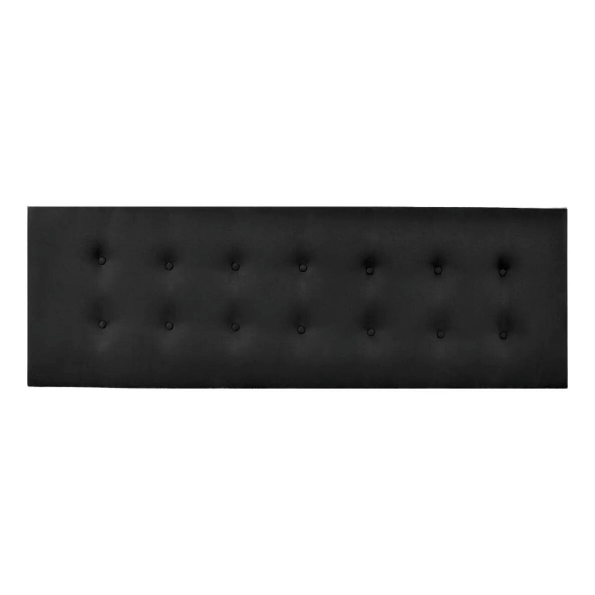 IMPORTCLICK - Respaldo Elegante 1 Plaza Capitone 105x60 CM Negro Lino Botones IMPORTCLICK