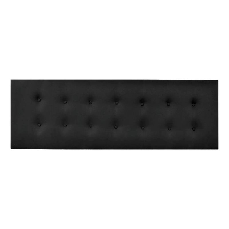 IMPORTCLICK - Respaldo Elegante 1 Plaza Capitone 105x60 CM Negro Lino Botones IMPORTCLICK