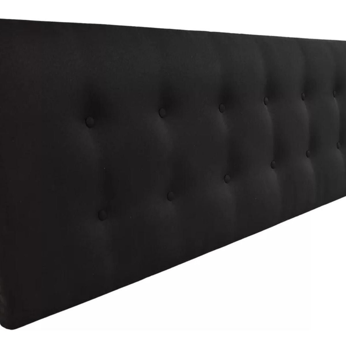 IMPORTCLICK - Respaldo Elegante 1 Plaza Capitone 105x60 CM Negro Lino Botones IMPORTCLICK