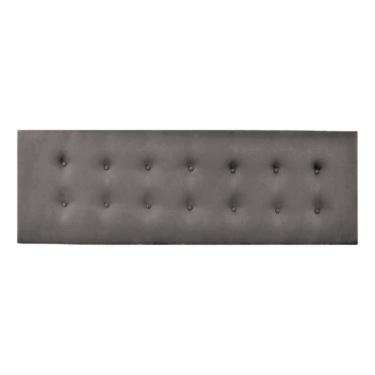 IMPORTCLICK - Respaldo Elegante Super King Capitone 200x60 CM Gris Felpa Botones IMPORTCLICK