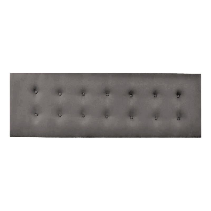 IMPORTCLICK - Respaldo Elegante Super King Capitone 200x60 CM Gris Felpa Botones IMPORTCLICK
