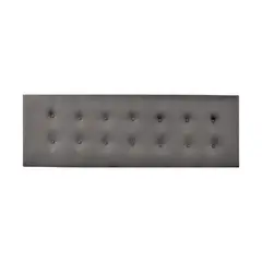 IMPORTCLICK - Respaldo Elegante Super King Capitone 200x60 CM Gris Felpa Botones