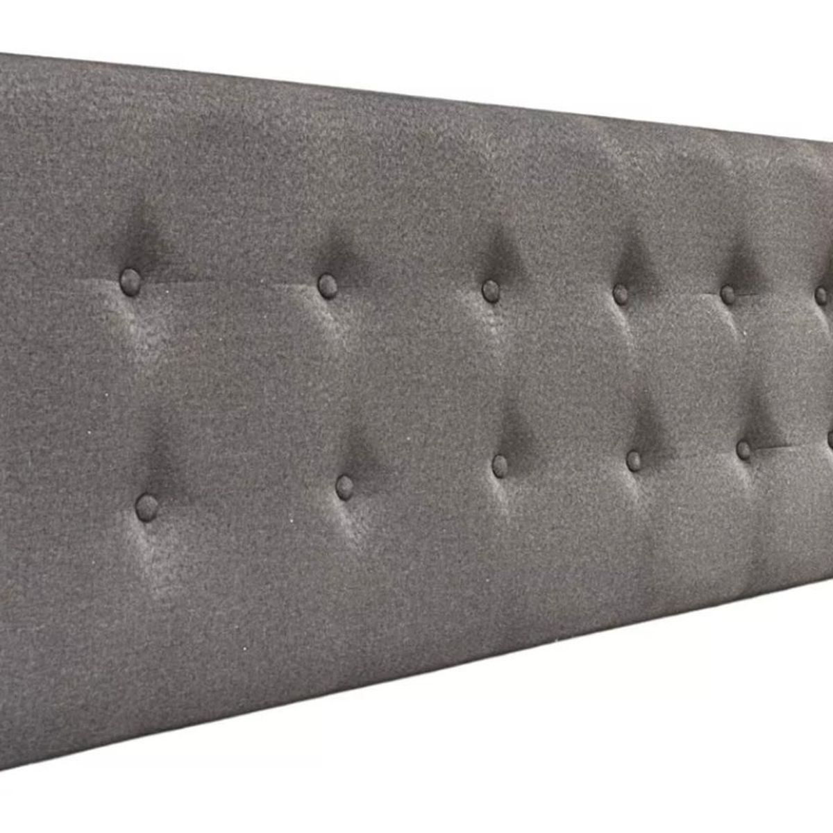 IMPORTCLICK - Respaldo Elegante Super King Capitone 200x60 CM Gris Felpa Botones IMPORTCLICK