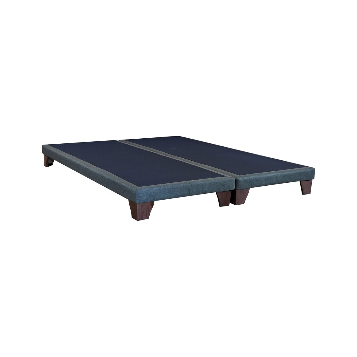 BLOCCARE - Base De Cama 2 Plazas div. Box 8 cm L200 cm con Patas De Madera 11 cm