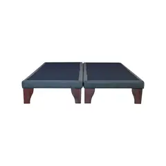 BLOCCARE - Base De Cama 2 Plazas div. Box 8 cm L200cm con Patas De Madera 19.5cm