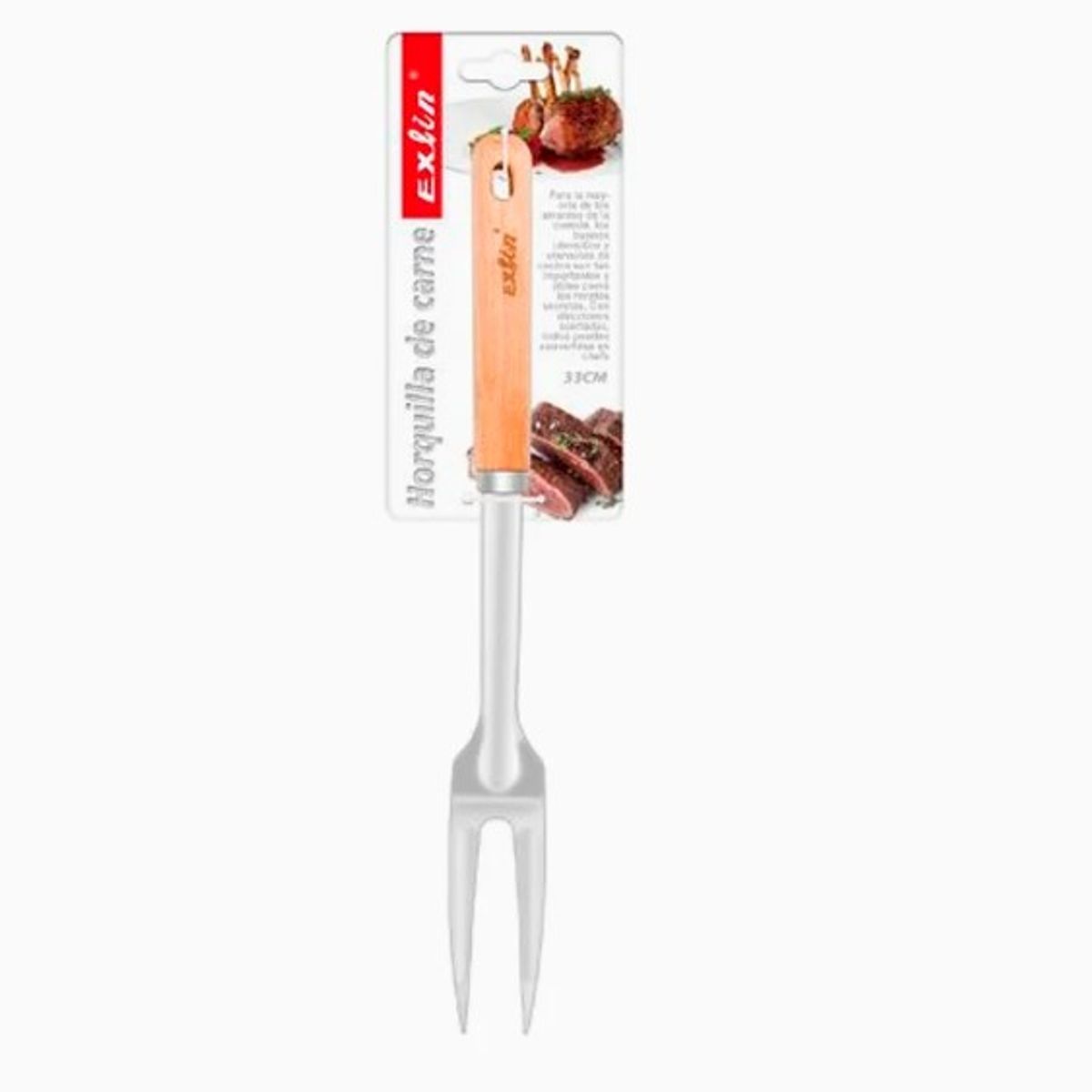 GENERICO - Tenedor De Carne  Acero Inoxidable 33Cm