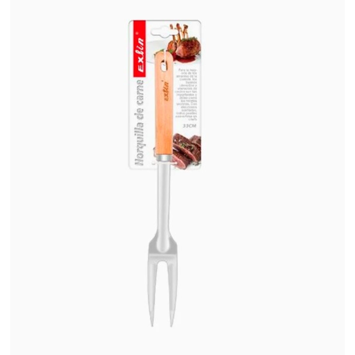 GENERICO - Tenedor De Carne  Acero Inoxidable 33Cm