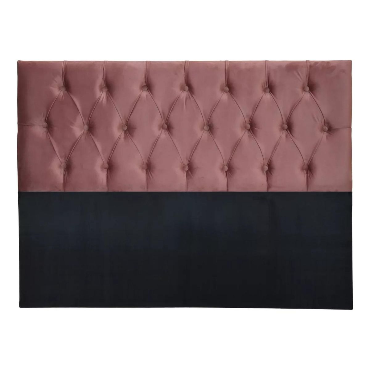 IMPORTCLICK - Respaldo 2 Plazas Piso Capitone Premium 150x140 CM Palo Rosa Felpa IMPORTCLICK