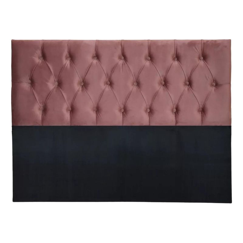 IMPORTCLICK - Respaldo 2 Plazas Piso Capitone Premium 150x140 CM Palo Rosa Felpa IMPORTCLICK