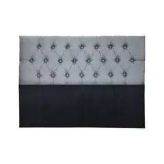 IMPORTCLICK - Respaldo 2 Plazas Piso Capitone Premium 150x140 CM Gris Claro Lino - Gris Claro