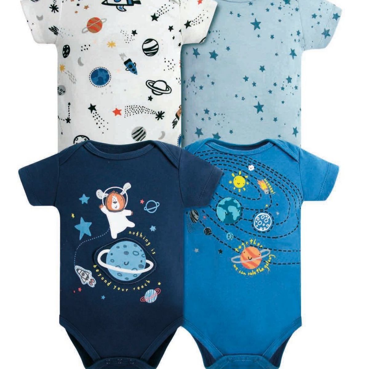 TEDMIMAK - bodys manga corta set 4 unidades