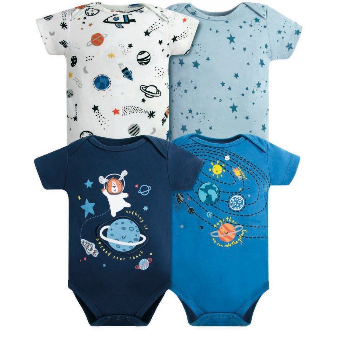 TEDMIMAK - bodys manga corta set 4 unidades