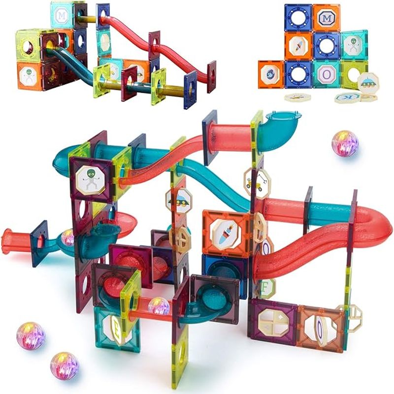 GENERICO - Bloques Magnéticos Tobogán 125 Piezas Juguete Recreativo