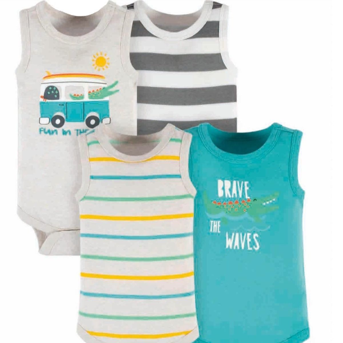 TEDMIMAK - bodys manga corta set 4 unidades