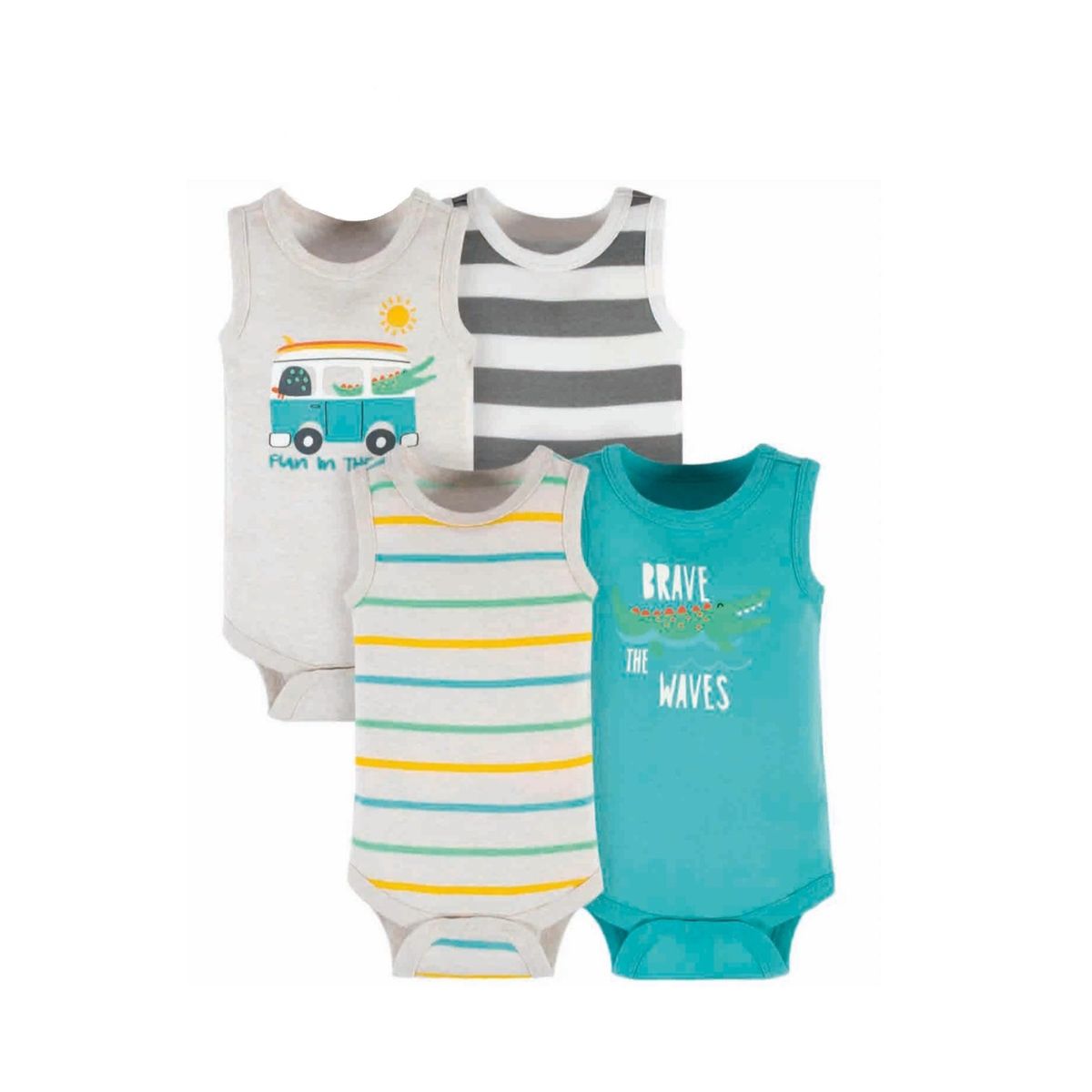 TEDMIMAK - bodys manga corta set 4 unidades