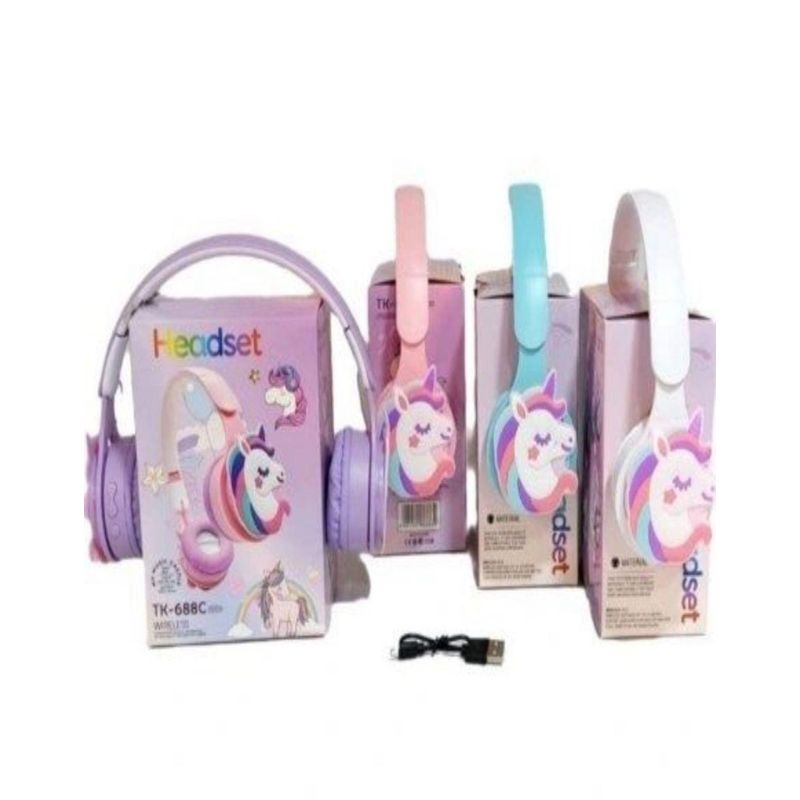 GENERICO - Auriculares Unicornio Bluetooth Inalámbricos COLOR ROSA