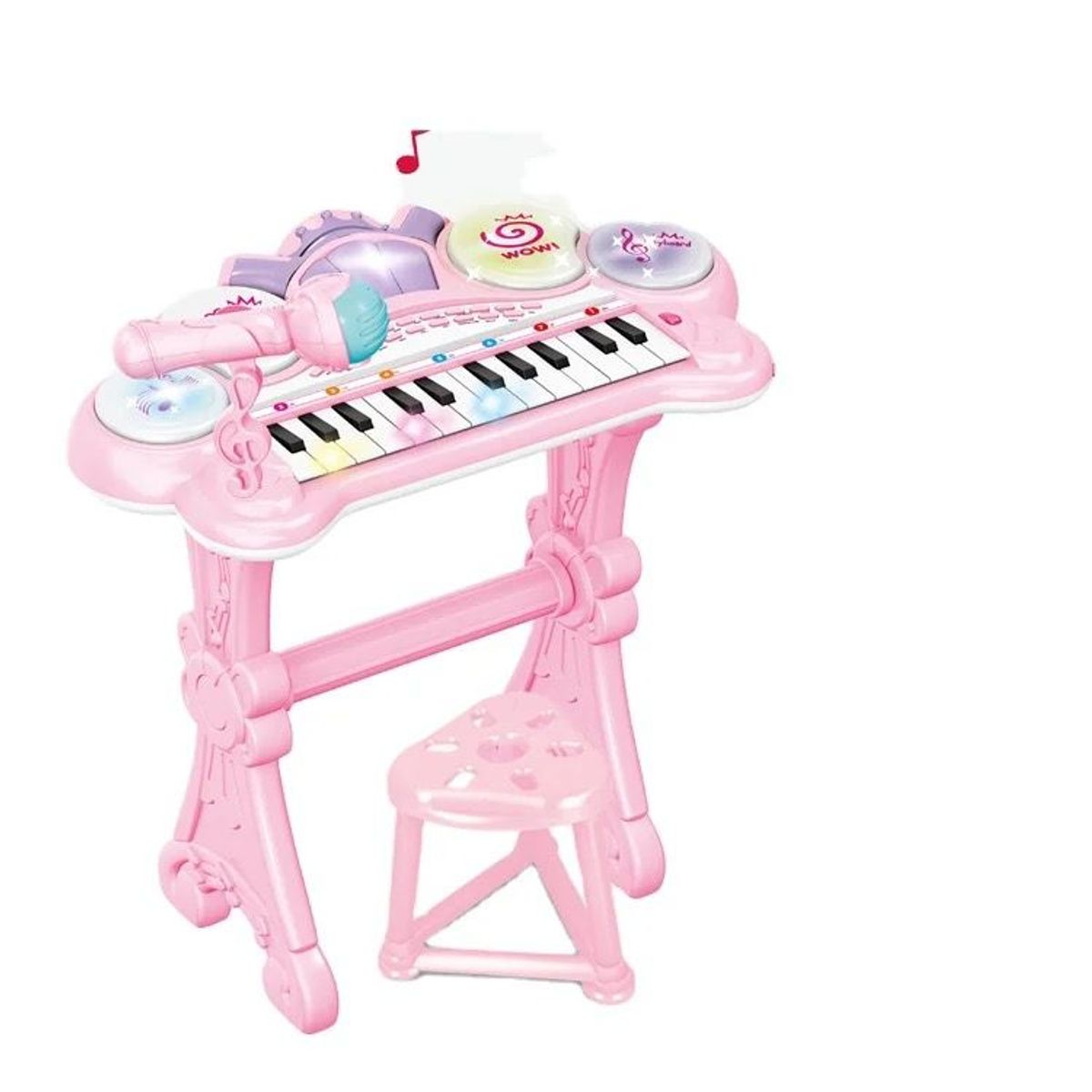 GENERICO - TECLADO EDUCATIVO ELECTRONICO PARA NIÑAS ROSADO