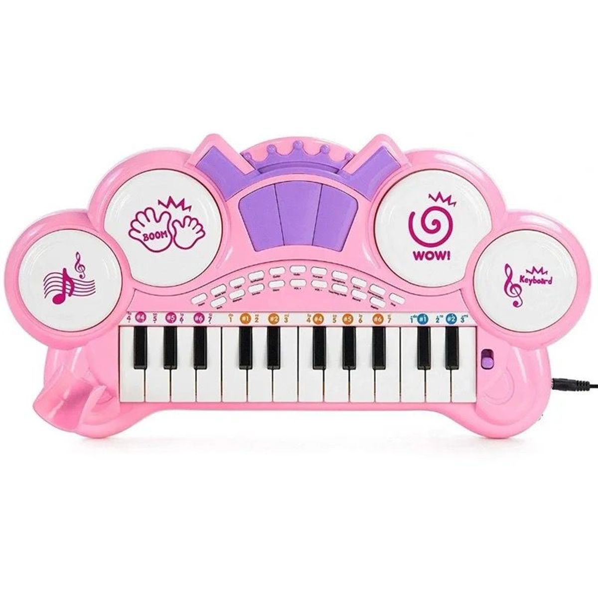 GENERICO - TECLADO EDUCATIVO ELECTRONICO PARA NIÑAS ROSADO