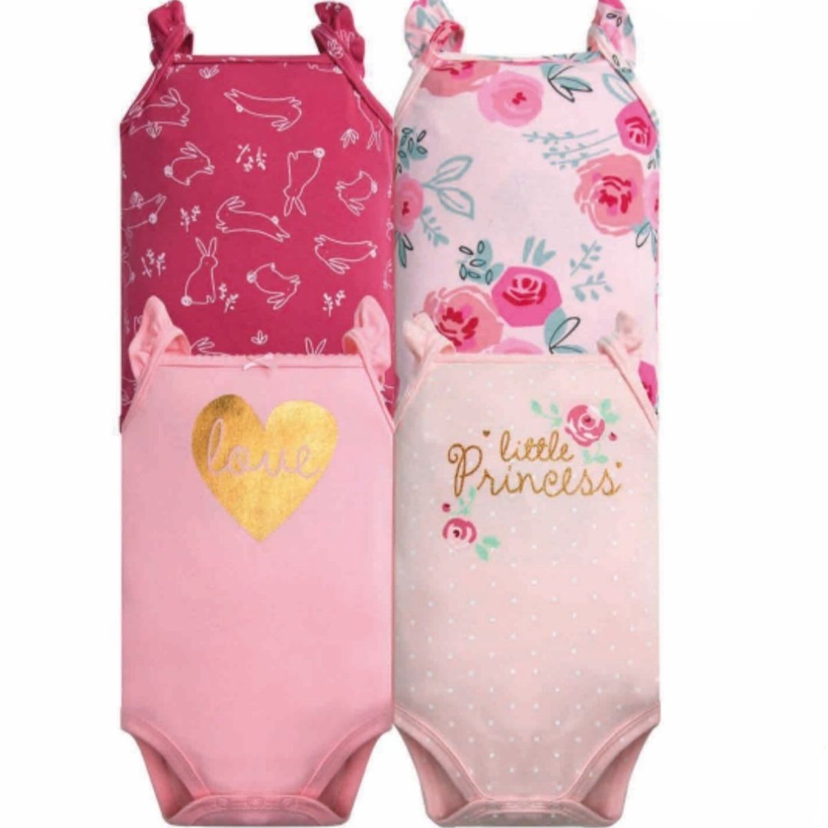 TEDMIMAK - bodys manga corta set 4 unidades