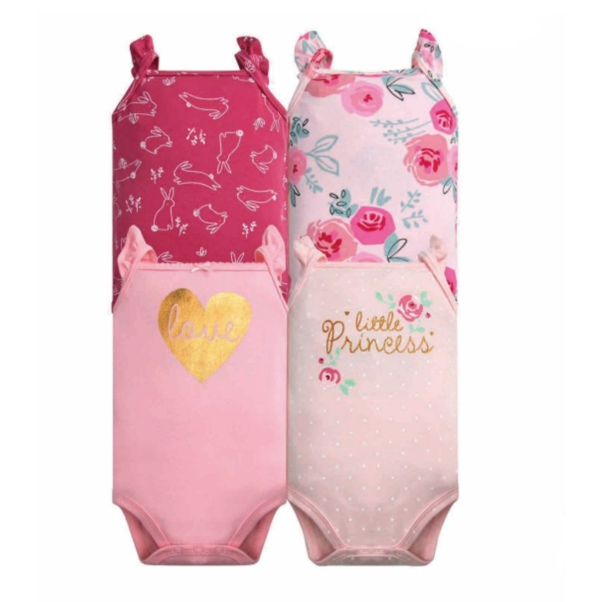 TEDMIMAK - bodys manga corta set 4 unidades