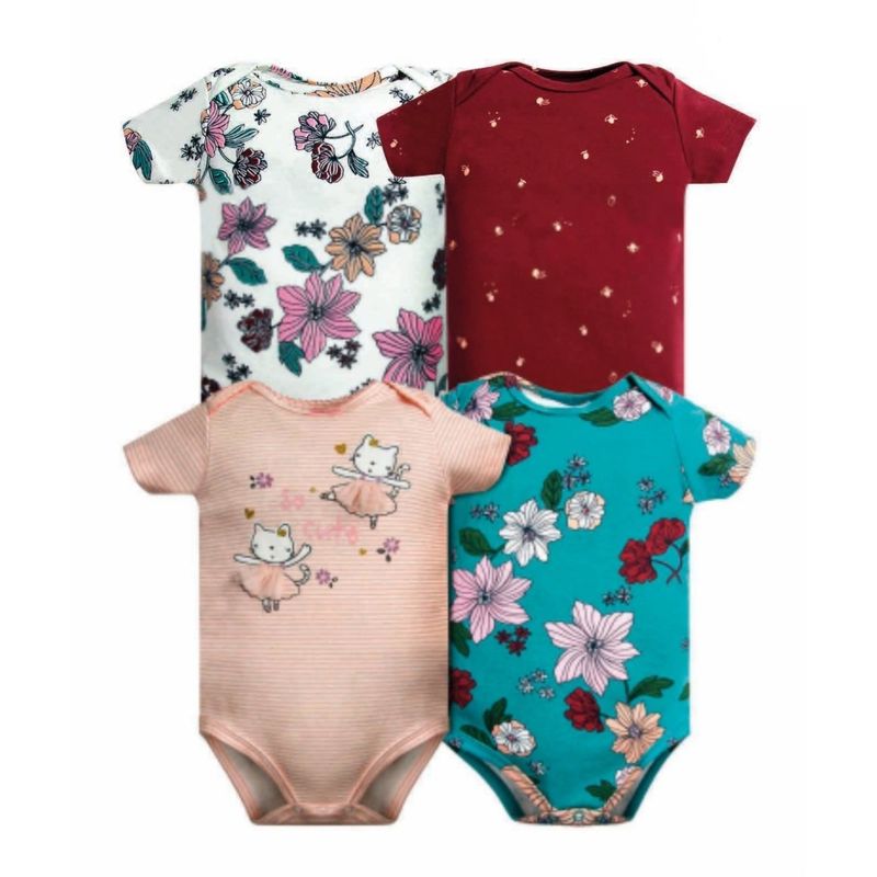 TEDMIMAK - bodys manga corta set 4 unidades