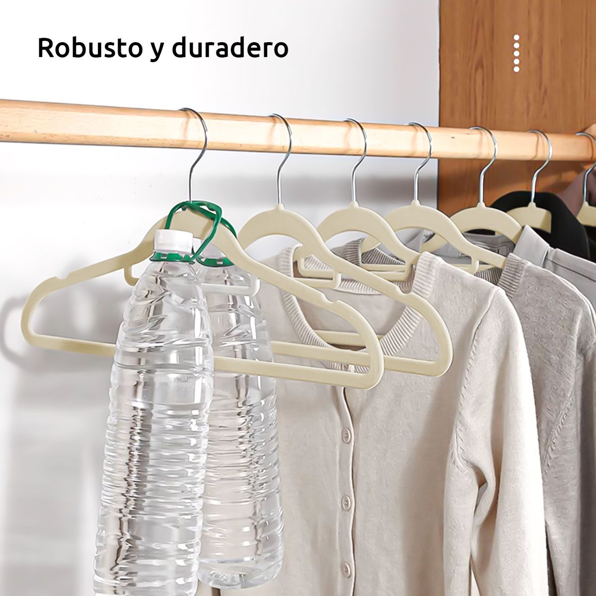 VIDITA - Set 30 Colgadores de Ropa Terciopelo Percha Antideslizante Velvet