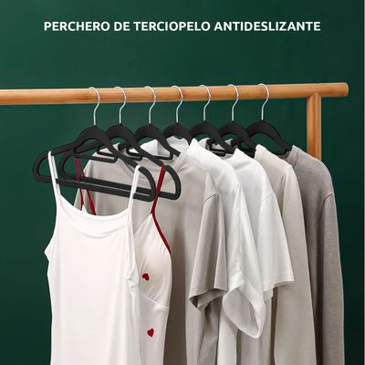 Imagen 2 del producto Set 30 Colgadores de Ropa Terciopelo Percha Antideslizante Velvet