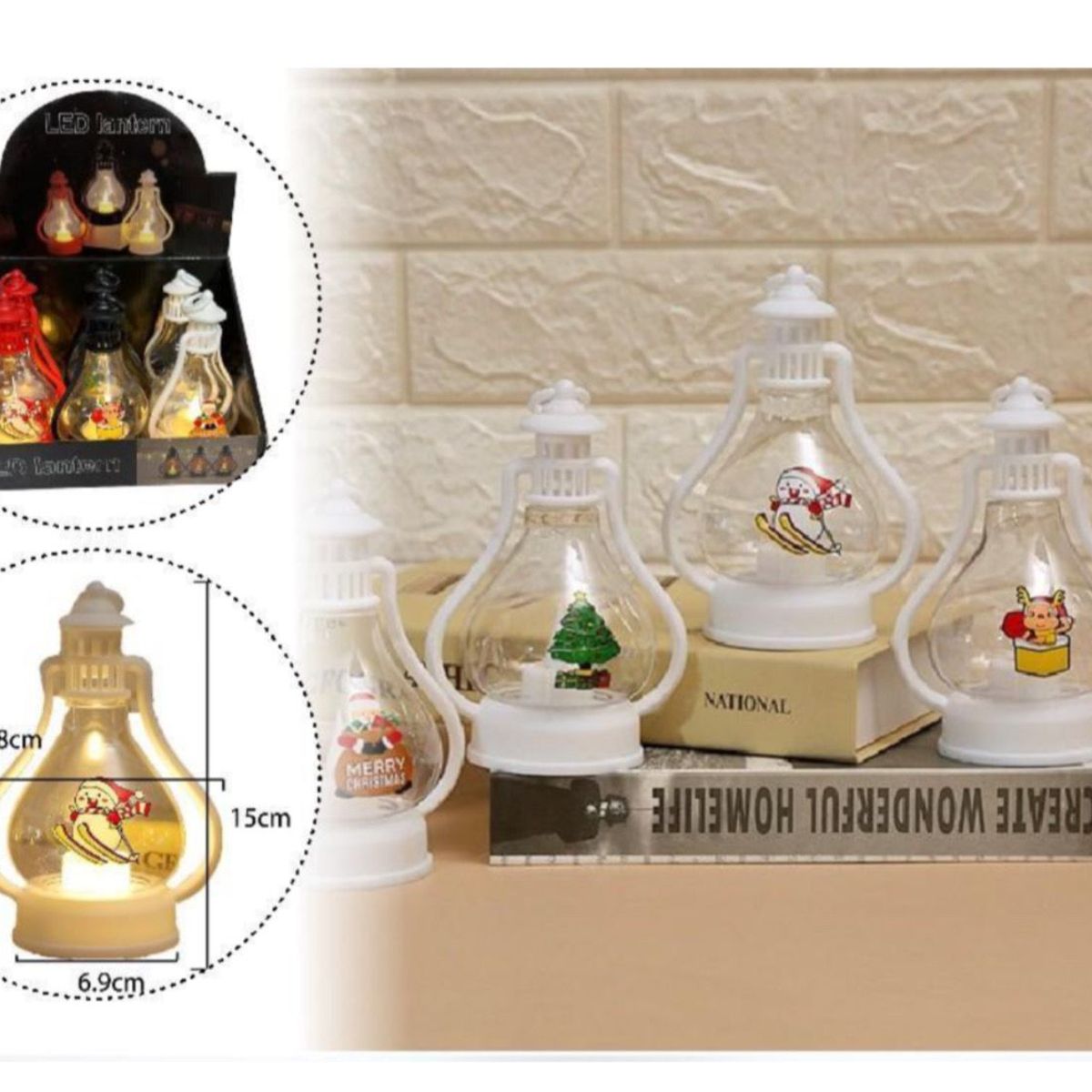 GENERICO - Caja De 6 Bombillas Para Decoración 15 Cm