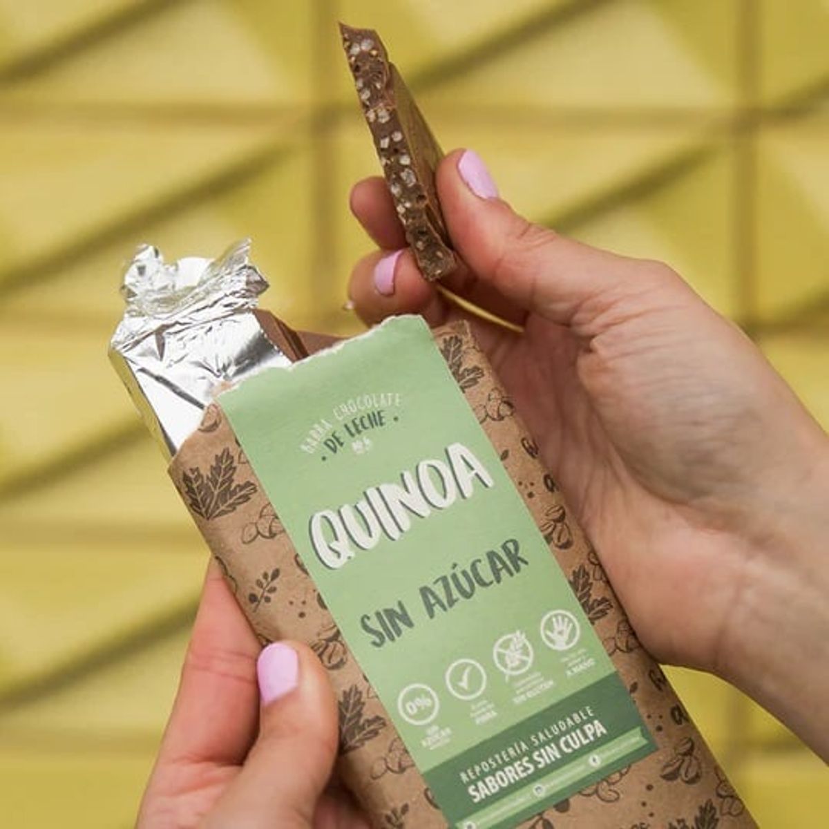 SABORES SIN CULPA - Chocolate Leche-Quinoa Sin Azucar  SABORES SIN CULPA