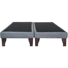 BLOCCARE - Base De Cama 2 Plazas div. Box 13 cm L200cm con Patas Madera 19.5cm