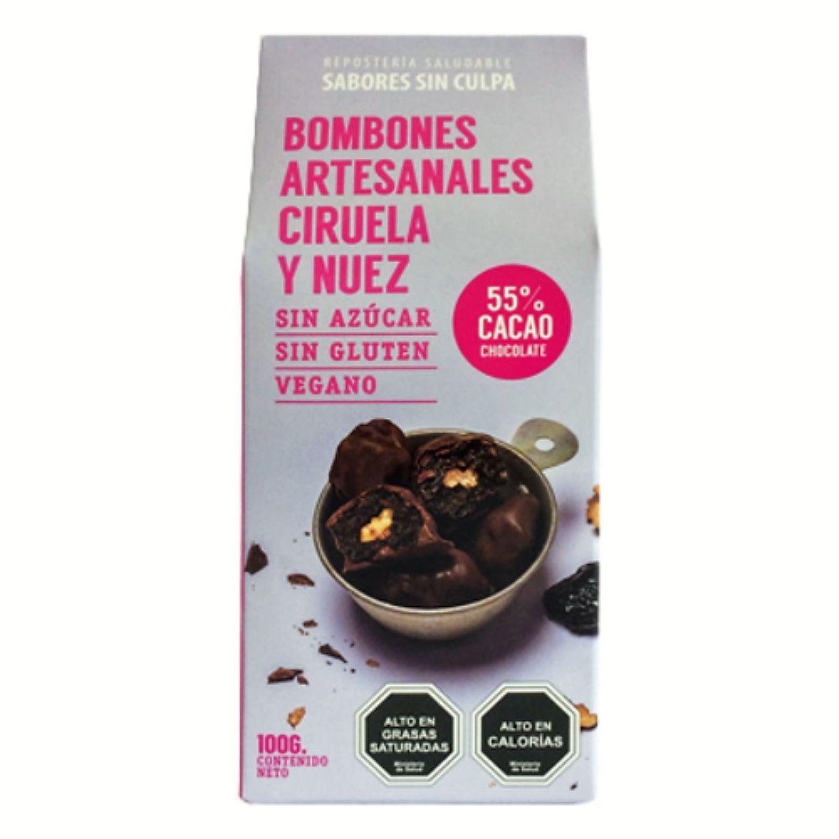 SABORES SIN CULPA - Bombones Artesanales Ciruela Nuez SABORES SIN CULPA