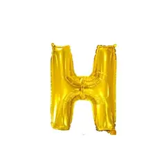 GENERICO - Globo Letra H Oro 16 pulgadas