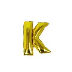 GENERICO - Globo Letra K Oro 16 pulgadas